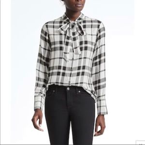 Banana Republic Dillon Tie Flannel Shirt L